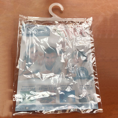 PVC挂钩袋 外贸T恤包装袋打底裤袜子毛巾挂钩袋 衣服透明包装袋